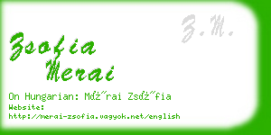 zsofia merai business card